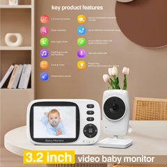 Video Baby Monitor - 2.4G Wireless with 3.2-Inch LCD Display