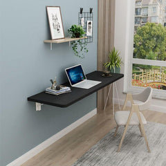 Wall-Mounted Folding Table - Compact Black Desk - Wandmontage bureau